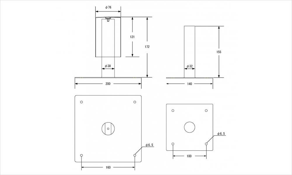 脱気筒 断熱防水用2重 サイズ表